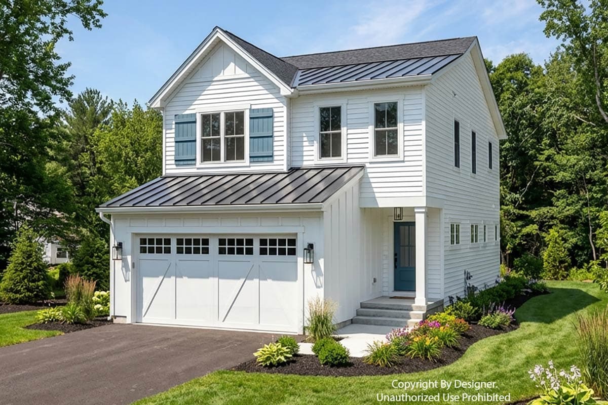 Plan 140051RK: Inviting 3-Bedroom Farmhouse House Plan with Loft and 2-Car Garage - Image #4 - Farmhouse, Traditional