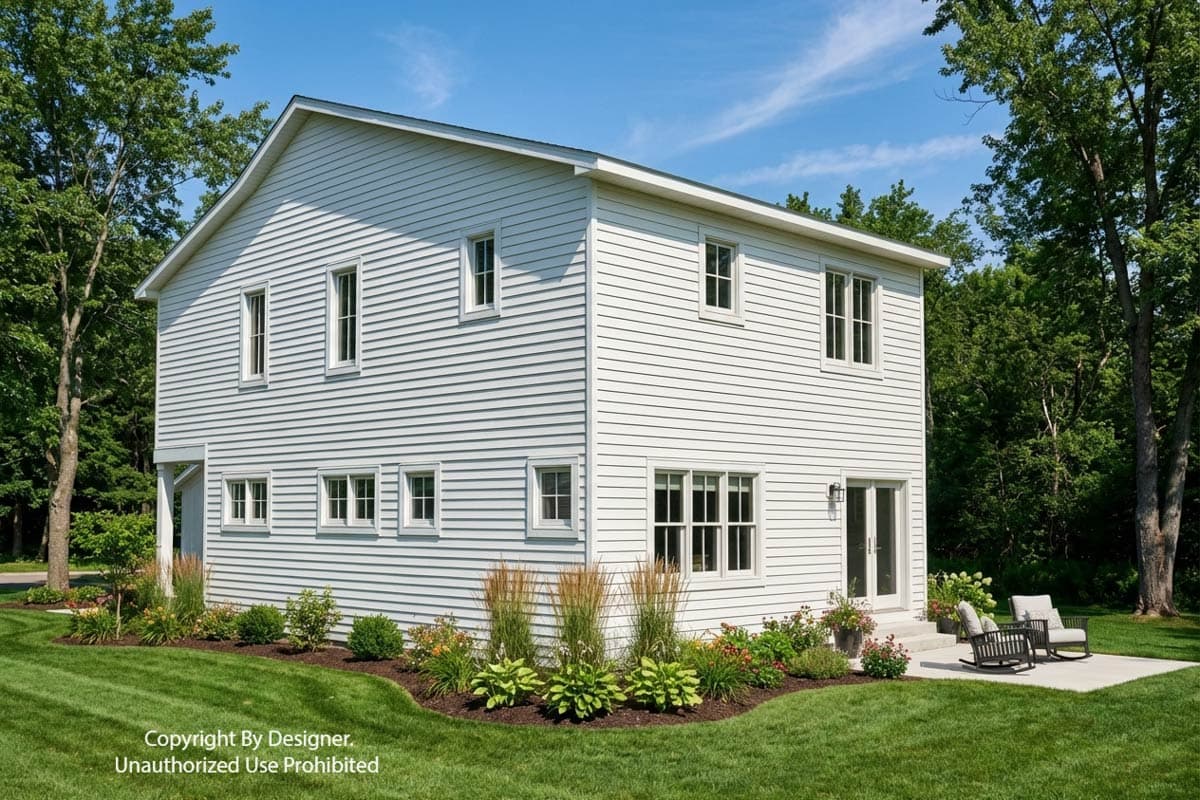 Plan 140051RK: Inviting 3-Bedroom Farmhouse House Plan with Loft and 2-Car Garage - Image #5 - Farmhouse, Traditional