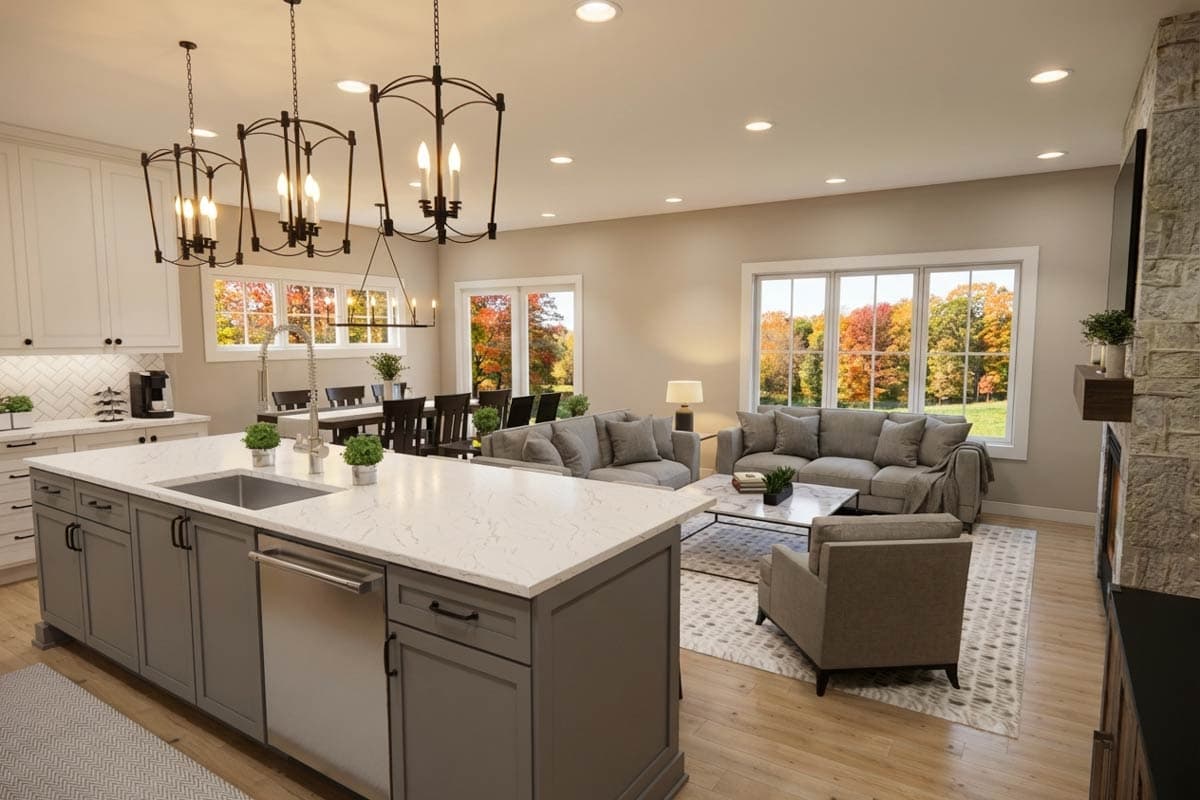 Plan 140051RK: Inviting 3-Bedroom Farmhouse House Plan with Loft and 2-Car Garage - Image #10 - Farmhouse, Traditional