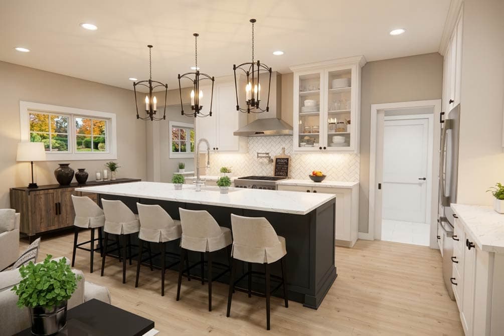 Plan 140052RK: Traditional 3 Bedroom House Plan with Loft and 2-Car Garage - Image #8 - Contemporary, Shingle, Traditional