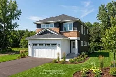 Traditional 3 Bedroom House Plan with Loft and 2-Car Garage