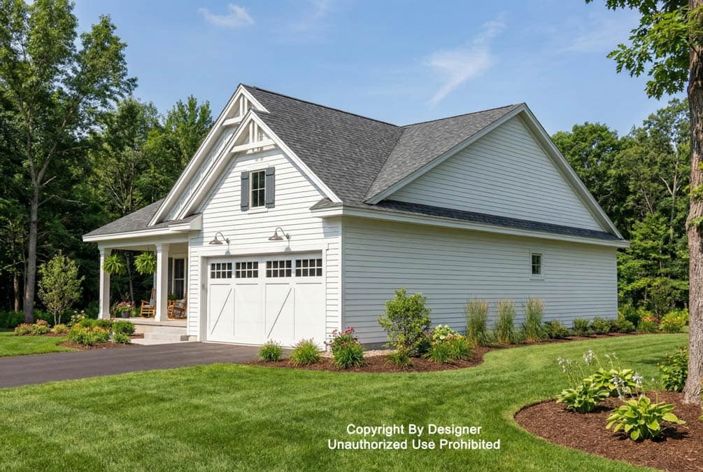 Plan 140056RK: Modern Farmhouse House Plan with 2 or 3 Beds and 2-Car Garage - Image #2 - Country, Farmhouse, Modern Farmhouse