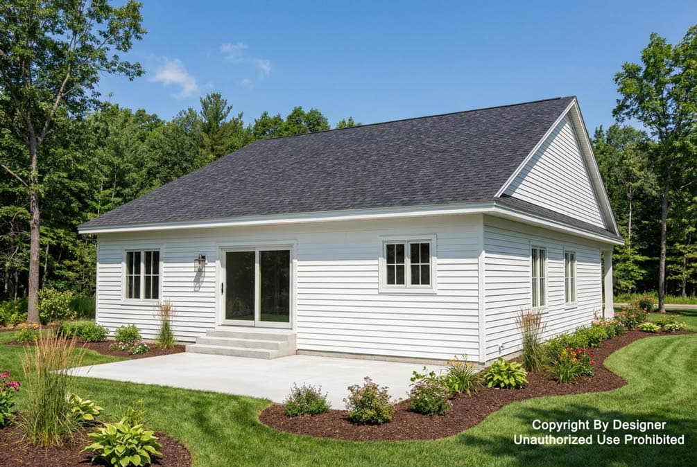 Plan 140056RK: Modern Farmhouse House Plan with 2 or 3 Beds and 2-Car Garage - Image #4 - Country, Farmhouse, Modern Farmhouse