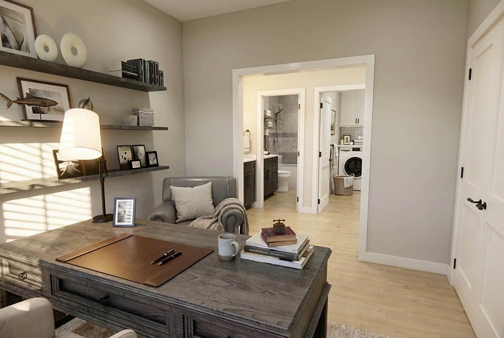 Plan 140056RK: Modern Farmhouse House Plan with 2 or 3 Beds and 2-Car Garage - Image #9 - Country, Farmhouse, Modern Farmhouse