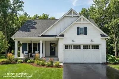 Modern Farmhouse House Plan with 2 or 3 Beds and 2-Car Garage