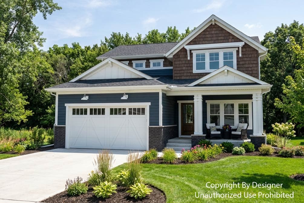 Plan image - 140060RK:Craftsman House Plan with 3 Bedrooms, Loft, and Home Office