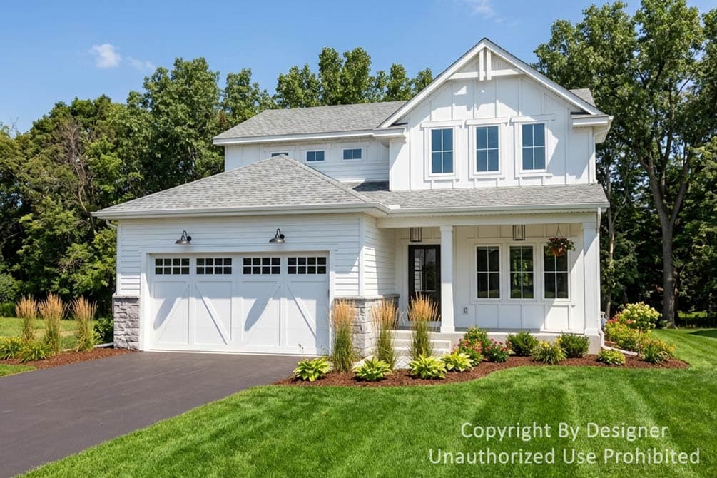 Plan image - 140061RK:Modern Farmhouse House Plan with 3 Bedrooms, Home Office, and 2-Car Garage