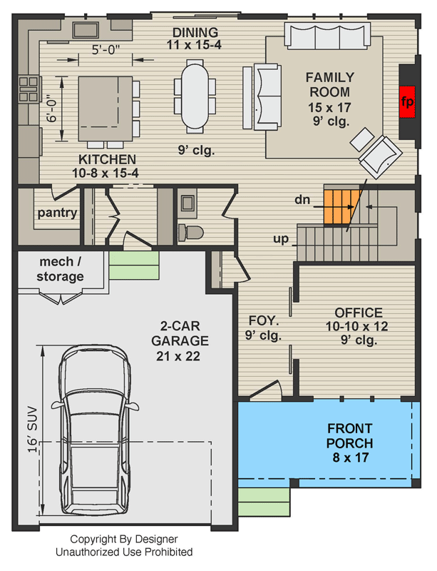Plan 140061RK: Modern Farmhouse House Plan with 3 Bedrooms, Home Office, and 2-Car Garage - Floor Plan - Image #31