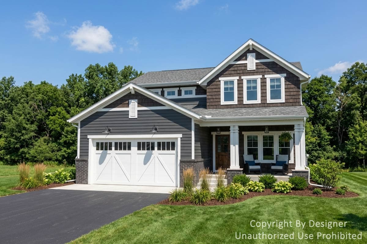 Plan image - 140062RK:Craftsman Traditional House Plan with 3 Beds and 2-Car Garage