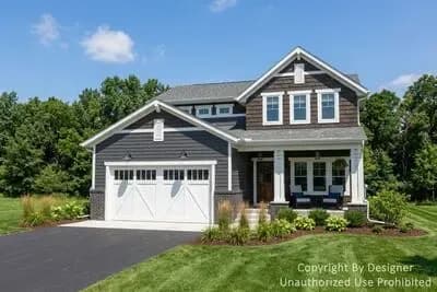 Craftsman Traditional House Plan with 3 Beds and 2-Car Garage