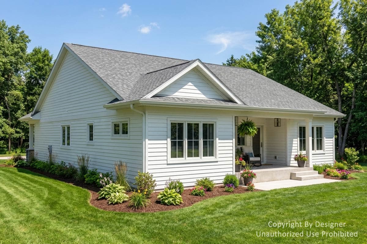 Plan 140063RK: Modern Farmhouse House Plan with Split Bedrooms and 2-Car Garage - Image #3 - Modern Farmhouse, New American