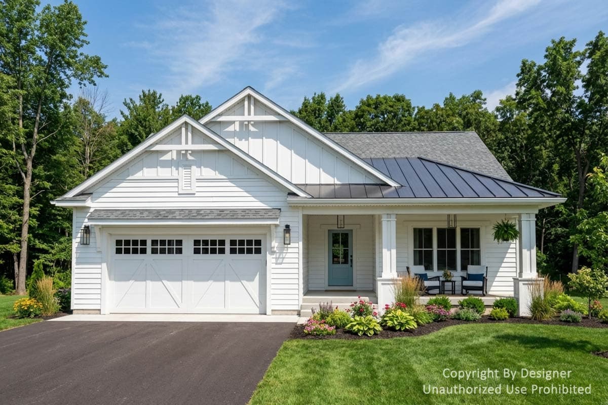 Plan image - 140063RK:Modern Farmhouse House Plan with Split Bedrooms and 2-Car Garage