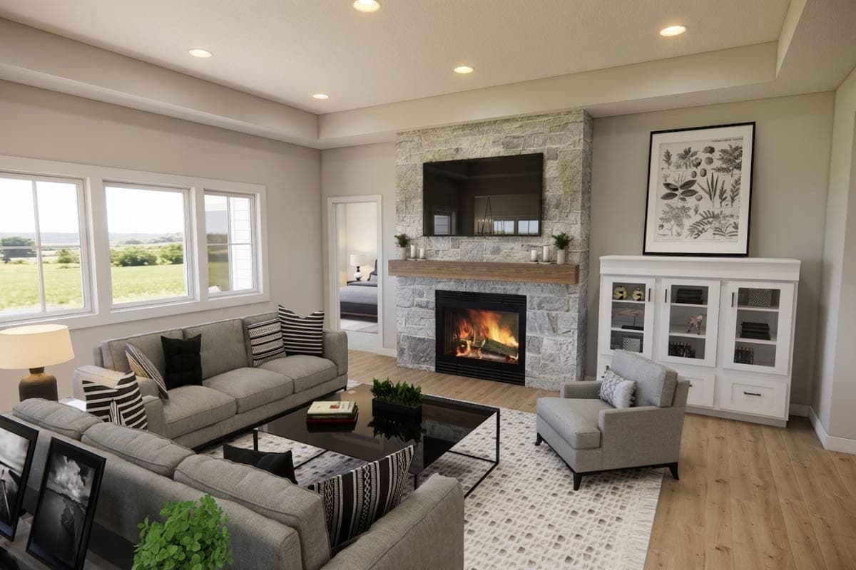 Plan 140063RK: Modern Farmhouse House Plan with Split Bedrooms and 2-Car Garage - Image #11 - Modern Farmhouse, New American