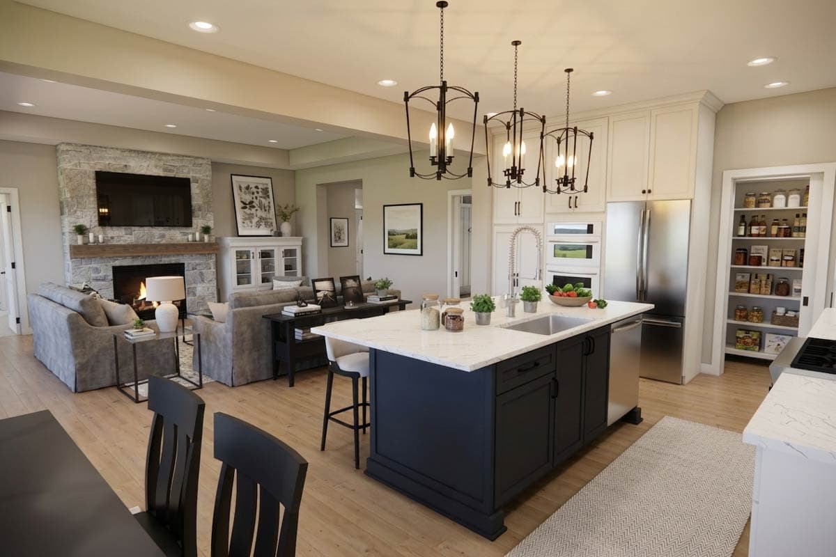 Plan 140063RK: Modern Farmhouse House Plan with Split Bedrooms and 2-Car Garage - Image #15 - Modern Farmhouse, New American