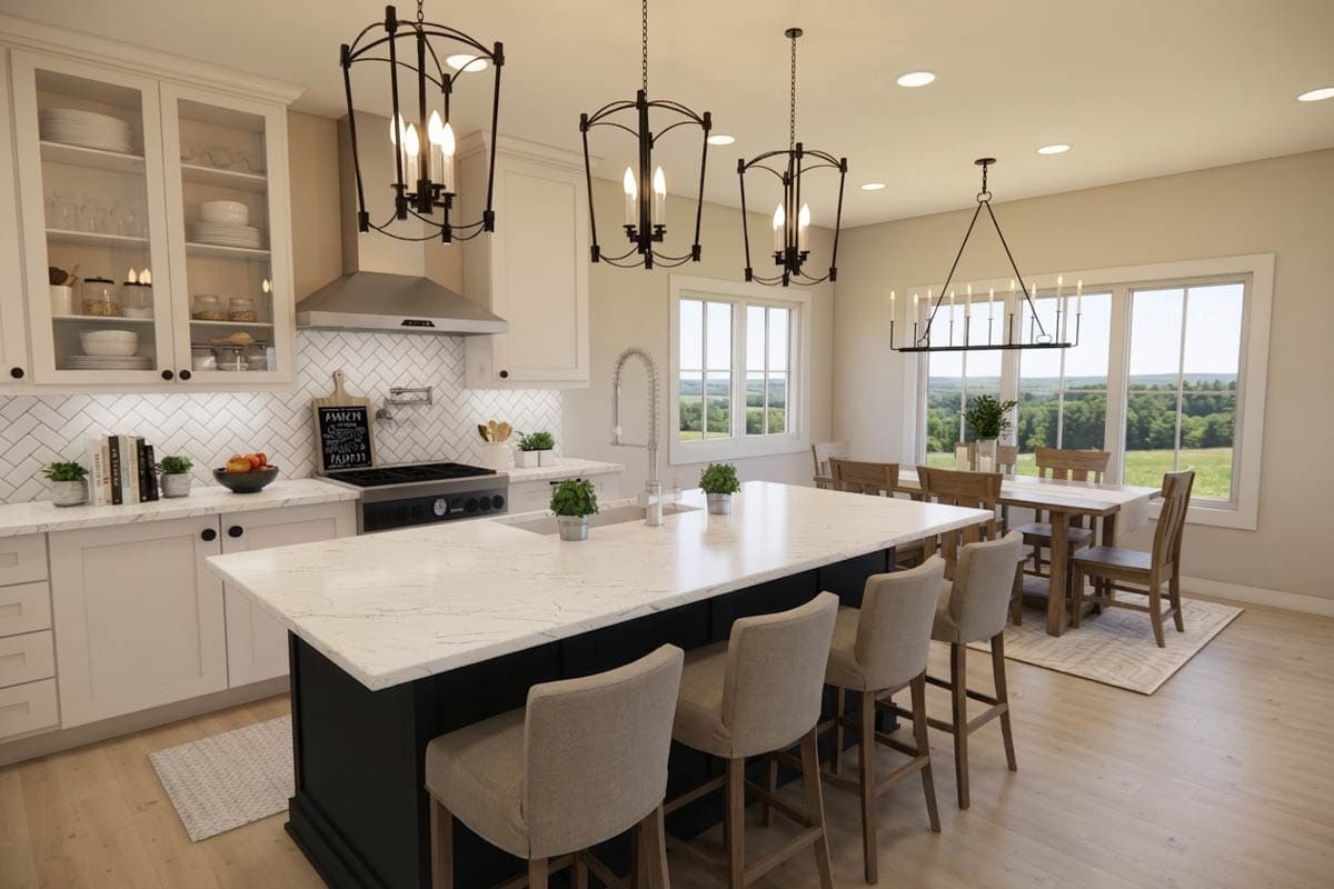 Plan 140063RK: Modern Farmhouse House Plan with Split Bedrooms and 2-Car Garage - Image #17 - Modern Farmhouse, New American