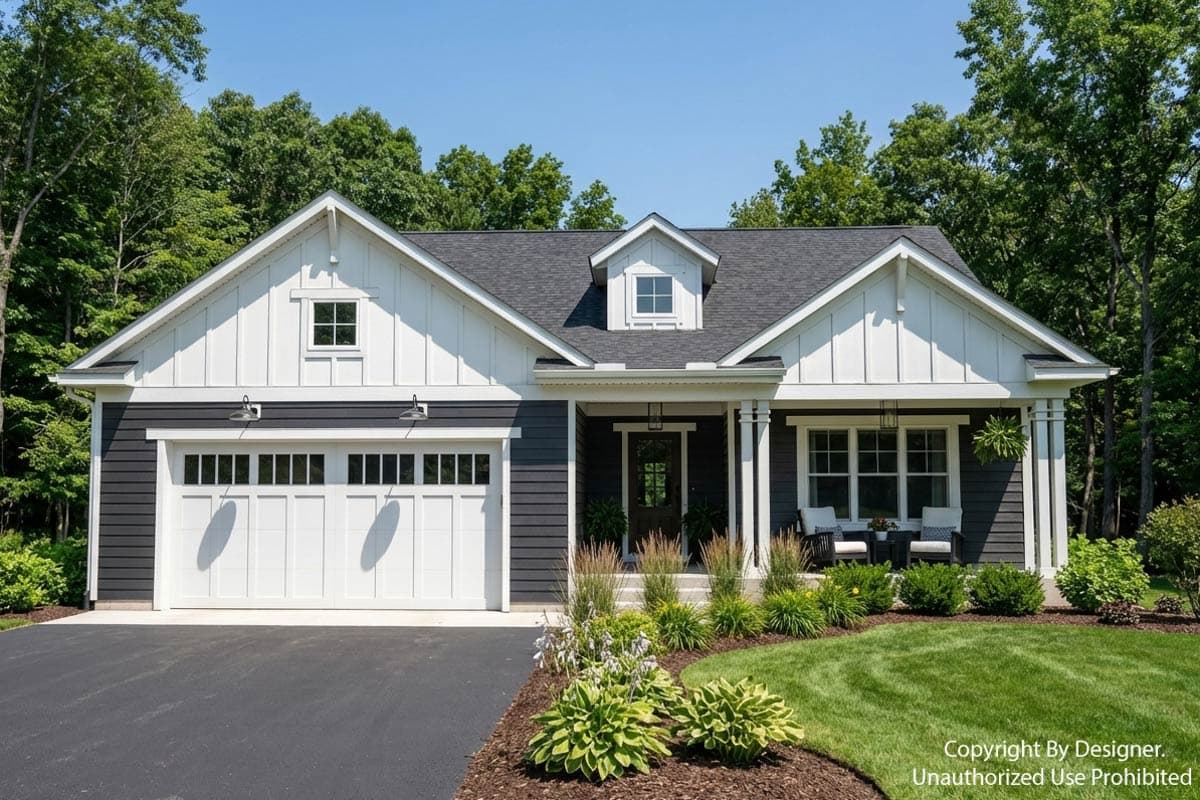 Plan image - 140064RK:Craftsman House Plan with 3 Split Bedrooms and 2-Car Garage