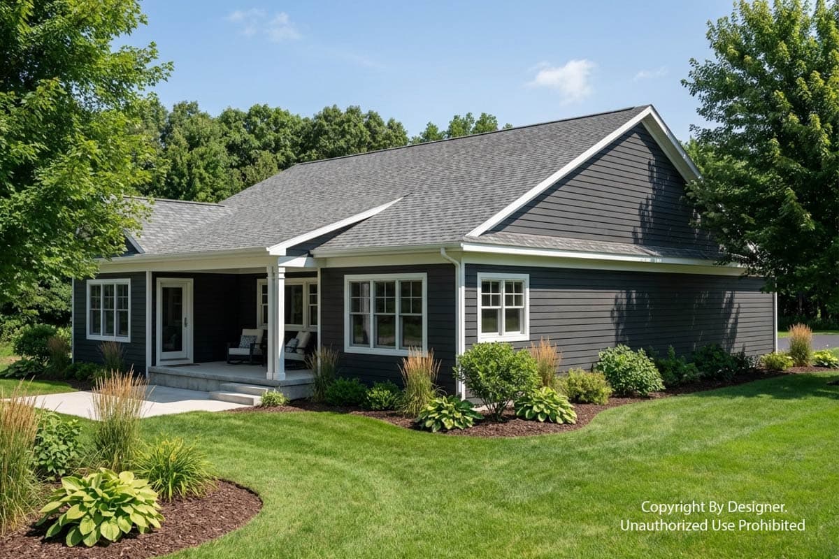 Plan 140064RK: Craftsman House Plan with 3 Split Bedrooms and 2-Car Garage - Image #4 - Craftsman, Traditional