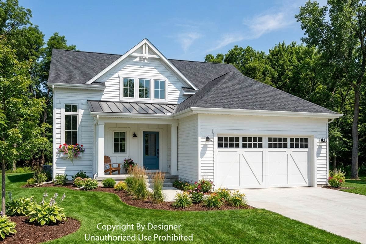 Plan image - 140067RK:Modern Farmhouse House Plan with 3 Beds, Loft, and 2-Car Garage