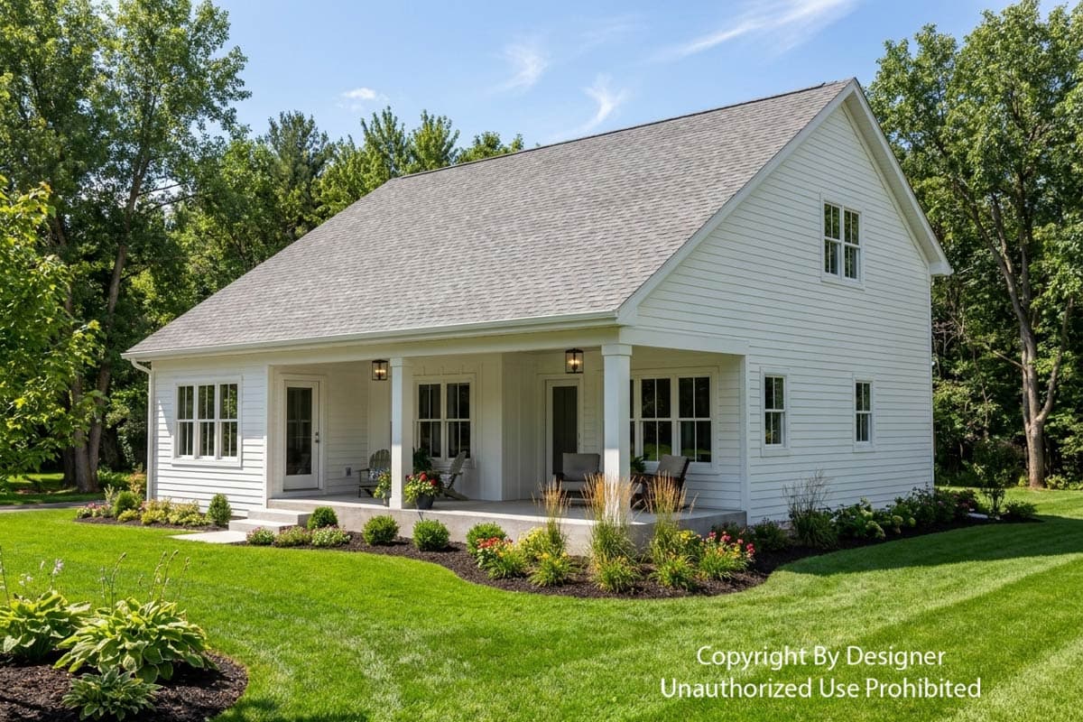Plan 140067RK: Modern Farmhouse House Plan with 3 Beds, Loft, and 2-Car Garage - Image #3 - Modern Farmhouse, Traditional