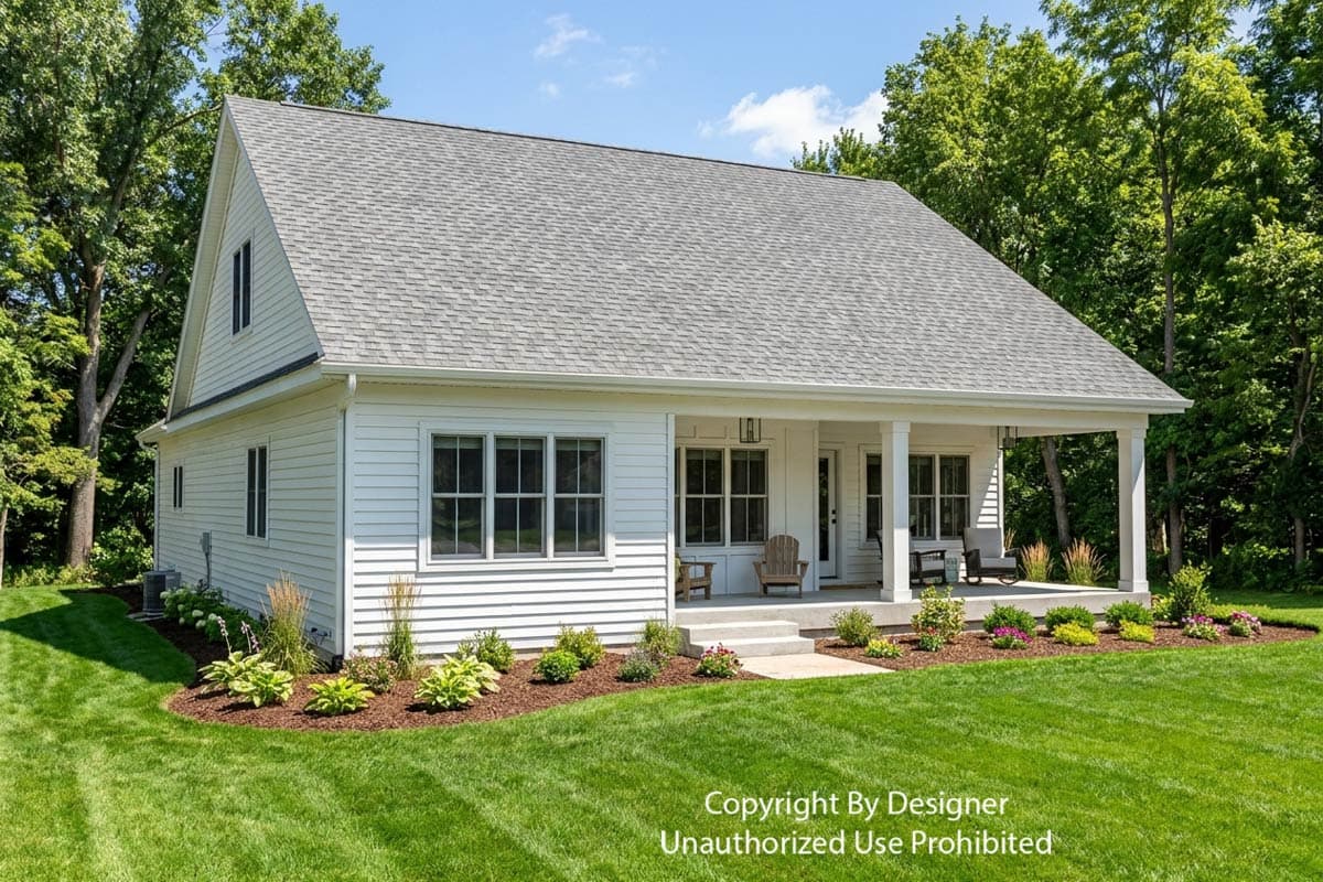 Plan 140067RK: Modern Farmhouse House Plan with 3 Beds, Loft, and 2-Car Garage - Image #4 - Modern Farmhouse, Traditional