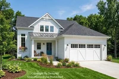 Modern Farmhouse House Plan with 3 Beds, Loft, and 2-Car Garage