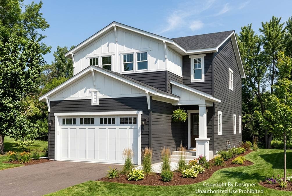 Plan 140071RK: Modern Farmhouse House Plan with 3 Beds, Loft, and 2-Car Garage - Image #2 - Contemporary, Farmhouse, Modern Farmhouse