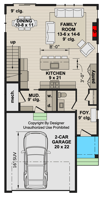 Plan 140071RK: Modern Farmhouse House Plan with 3 Beds, Loft, and 2-Car Garage - Floor Plan - Image #28 - Contemporary, Farmhouse, Modern Farmhouse