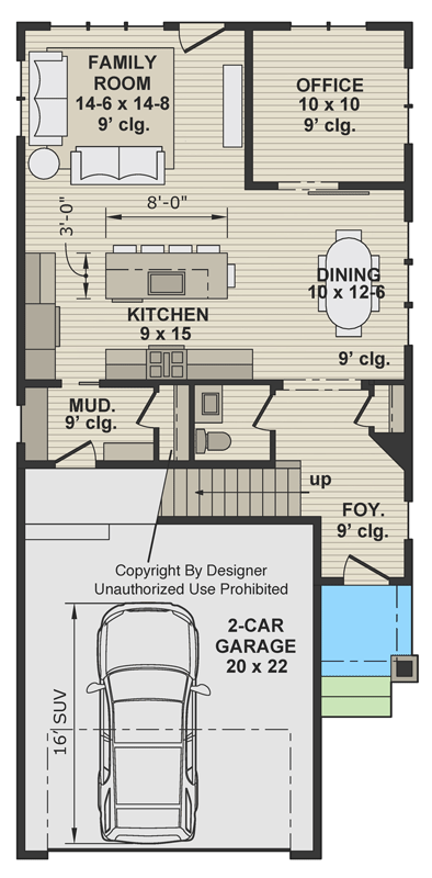 Plan 140072RK: Modern Farmhouse House Plan with 3 Beds, 2-Car Garage, and Upstairs Master - Floor Plan - Image #29 - Craftsman, Farmhouse, Modern Farmhouse, Traditional