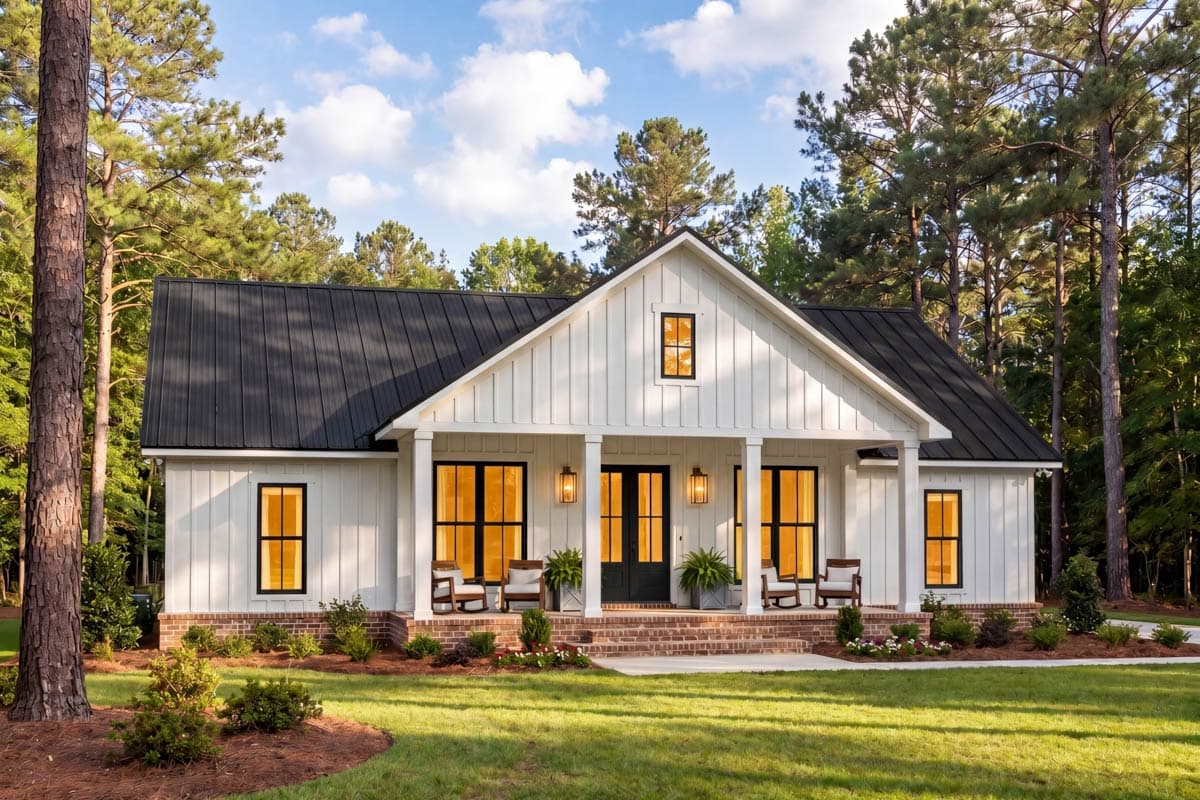 Plan 52041HZ: Country Farmhouse House Plan with 4 Beds, 3 Baths, and Dual Porches - Image #3 - Country, Farmhouse, Traditional