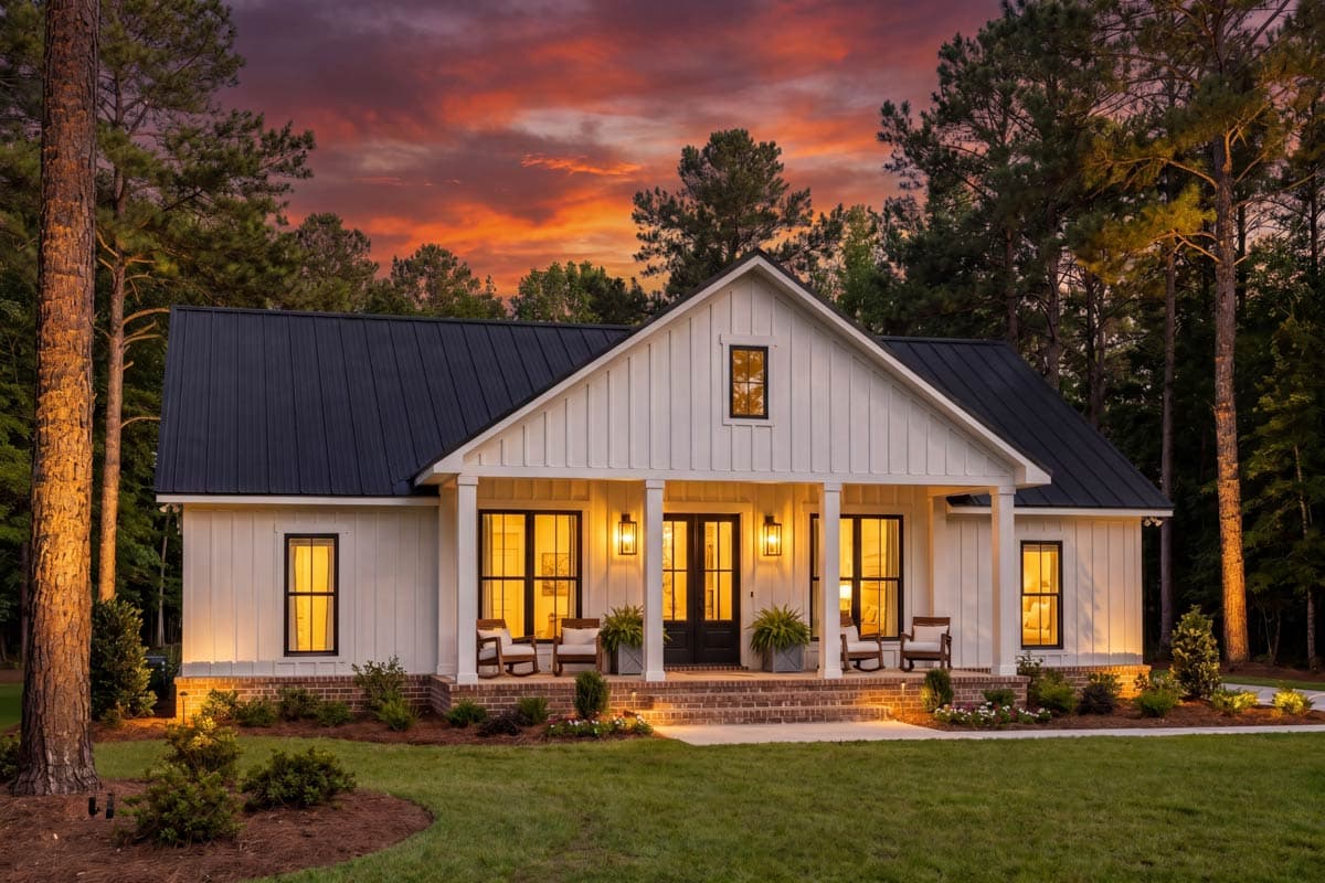 Plan 52041HZ: Country Farmhouse House Plan with 4 Beds, 3 Baths, and Dual Porches - Image #4 - Country, Farmhouse, Traditional