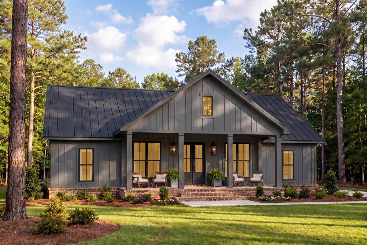 Plan 52041HZ: Country Farmhouse House Plan with 4 Beds, 3 Baths, and Dual Porches - Image #5 - Country, Farmhouse, Traditional