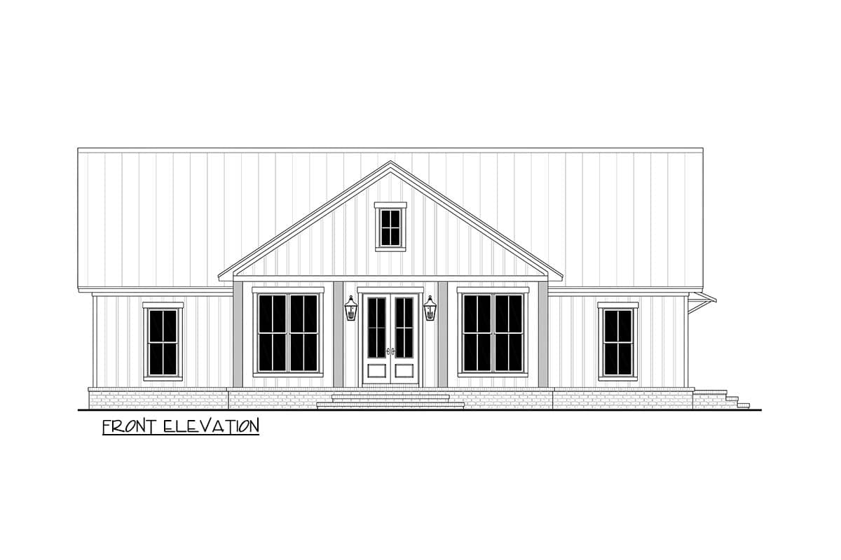 Plan 52041HZ: Country Farmhouse House Plan with 4 Beds, 3 Baths, and Dual Porches - Image #9 - Country, Farmhouse, Traditional