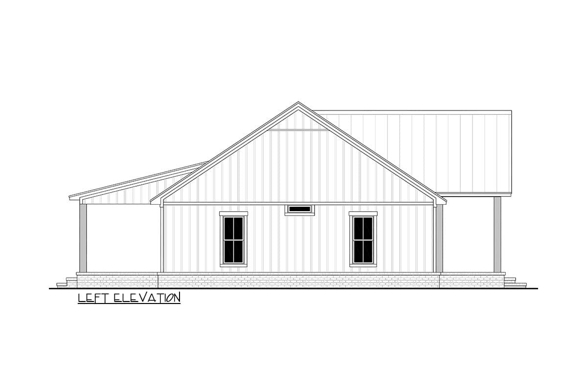 Plan 52041HZ: Country Farmhouse House Plan with 4 Beds, 3 Baths, and Dual Porches - Image #7 - Country, Farmhouse, Traditional