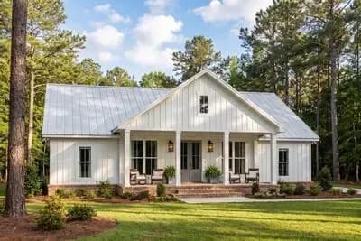 Country Farmhouse House Plan with 4 Beds, 3 Baths, and Dual Porches