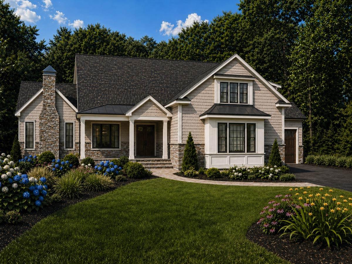 Plan 849087PGE: Craftsman House Plan with Elevator, Potential In-Law Suite, and 3-Car Garage - Image #2 - Acadian, Cape Cod, Cottage, Craftsman