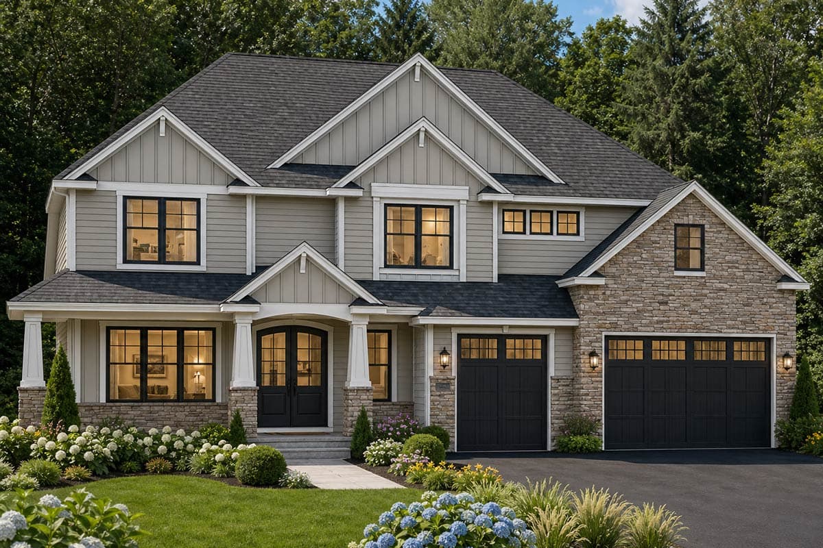 Plan image - 849088PGE:Traditional House Plan with 5 Bedrooms and Two-Story Great Room