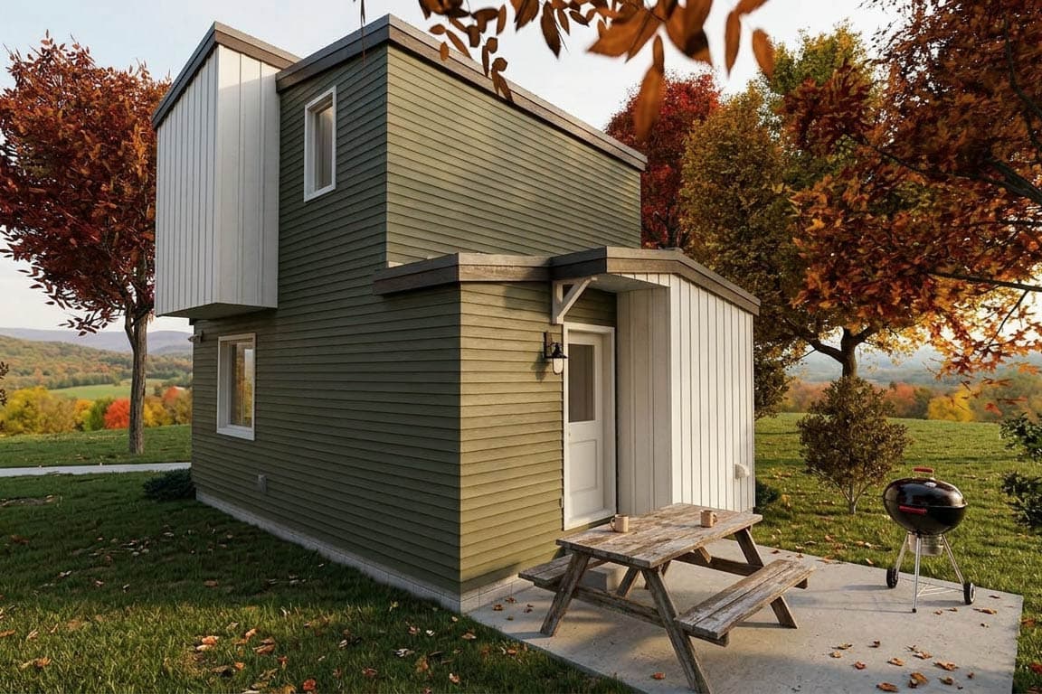 Plan 431000BOX: Box-Built 2-Bed Tiny Home Plan with Modern Styling - Image #2 - Cabin, Contemporary, Modern, Mountain, Vacation