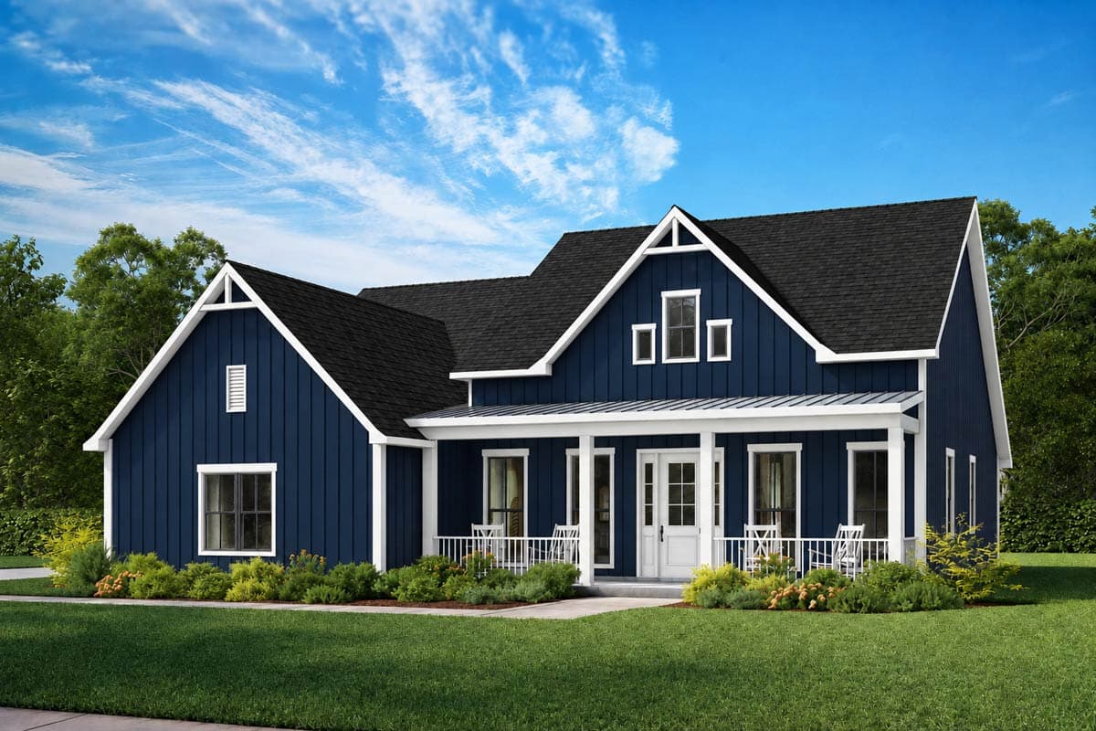 Plan 170019ADS: Modern Farmhouse House Plan with Workshop and 2-Car Carport - Image #3 - Modern Farmhouse, New American
