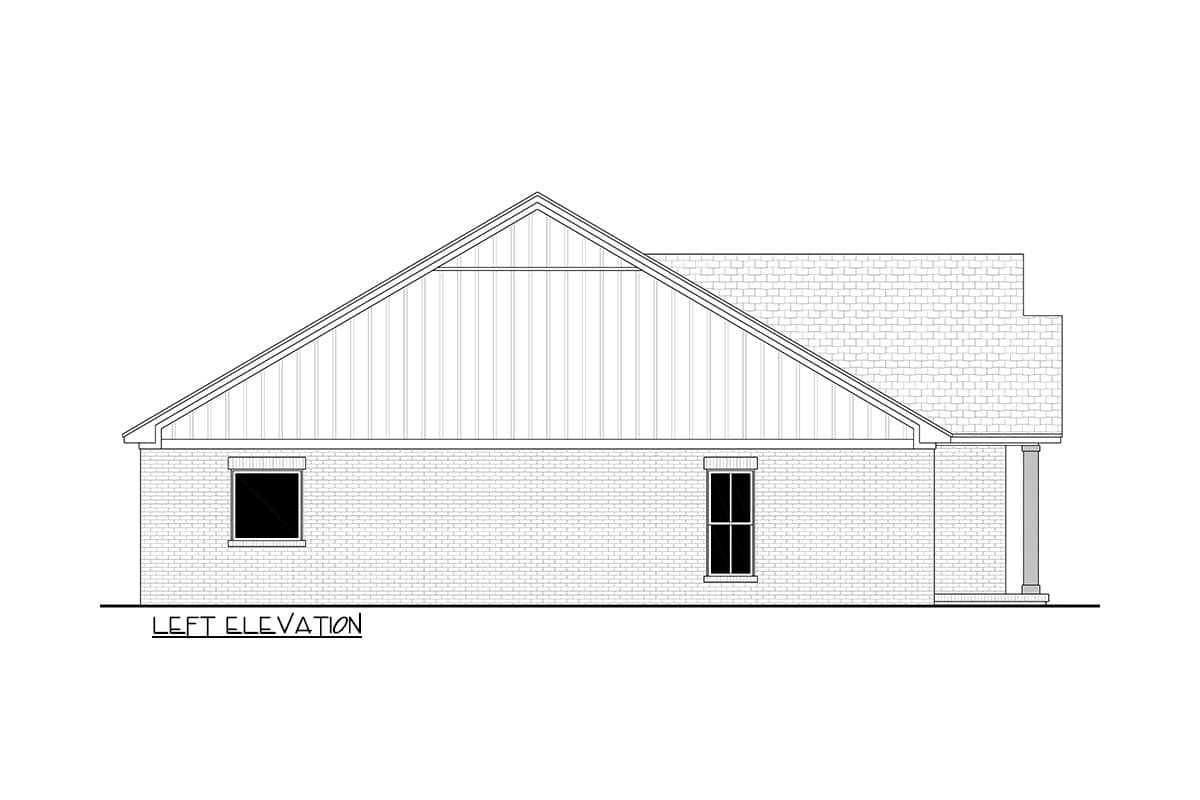 Plan 52042HZ: Modern Farmhouse House Plan with 3 Split Bedrooms - Image #8 - Country, Farmhouse, Southern, Traditional