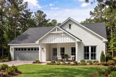 Modern Farmhouse House Plan with 3 Split Bedrooms