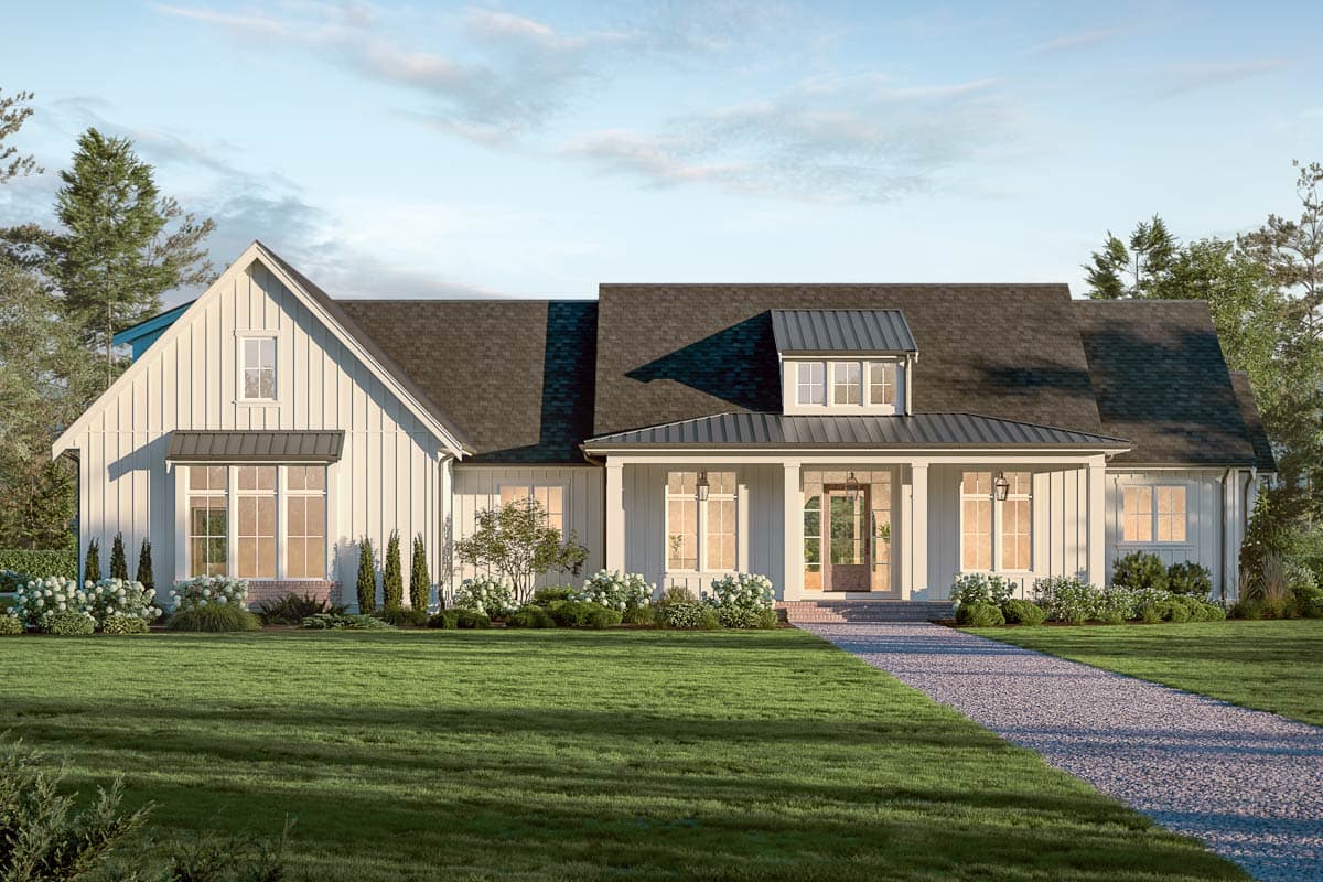 Plan 270128AF: Modern Farmhouse House Plan with 3 Bedrooms and Expansive Outdoor Living - Image #3 - Farmhouse, Modern Farmhouse, New American