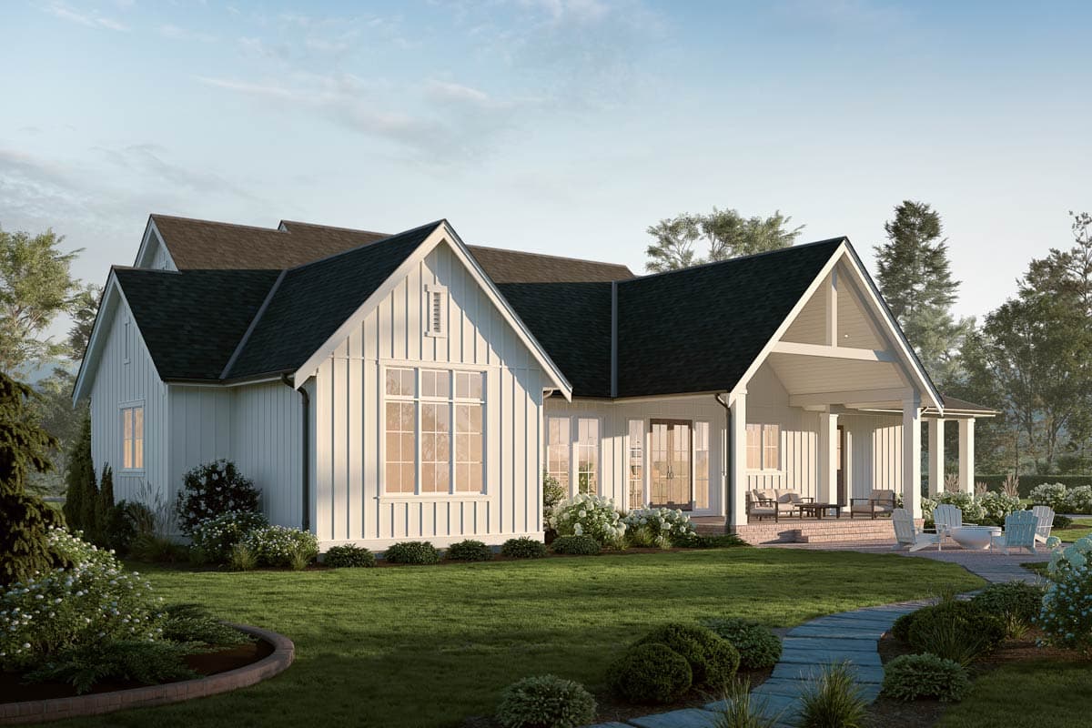Plan 270128AF: Modern Farmhouse House Plan with 3 Bedrooms and Expansive Outdoor Living - Image #4 - Farmhouse, Modern Farmhouse, New American