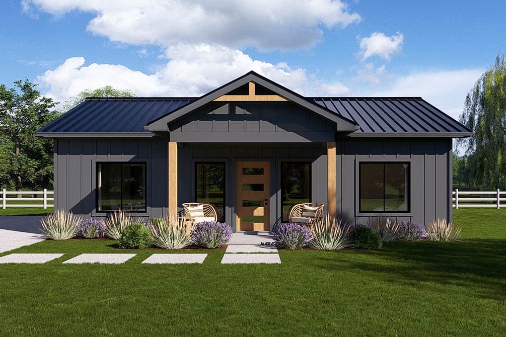 Plan image - 67852MG:Two-Bedroom Modern Farmhouse Plan with Office or Guest Space
