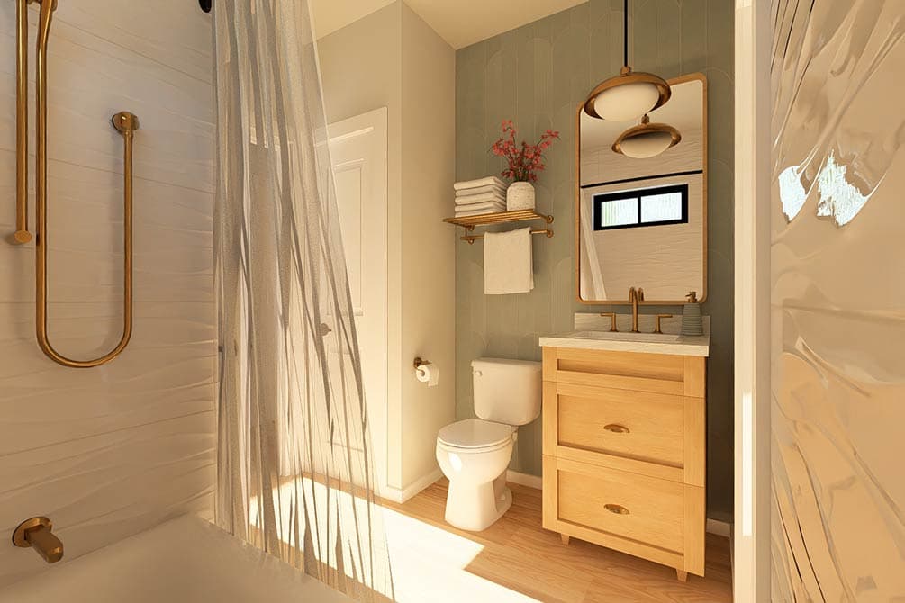 Plan 67852MG: Two-Bedroom Modern Farmhouse Plan with Office or Guest Space - Image #10 - Barndominium, Contemporary, Modern Farmhouse