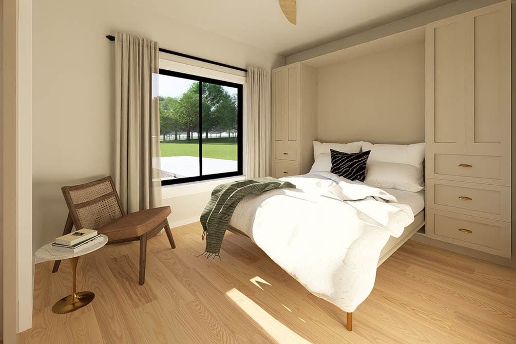 Plan 67852MG: Two-Bedroom Modern Farmhouse Plan with Office or Guest Space - Image #20 - Barndominium, Contemporary, Modern Farmhouse