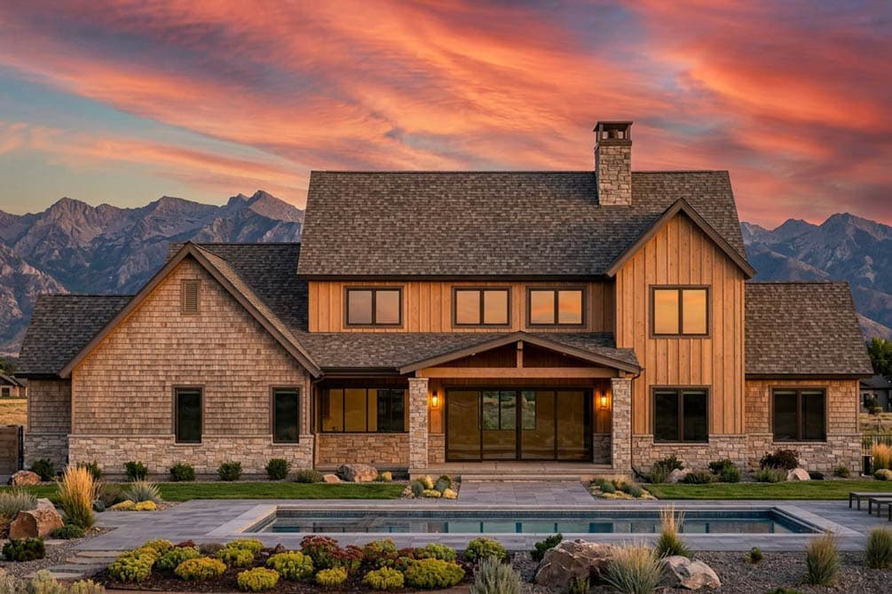 Plan 818205JSS: Modern Transitional House Plan with 5 Bedrooms and Game Room - Image #2 - Craftsman, Modern Farmhouse, Mountain, Transitional