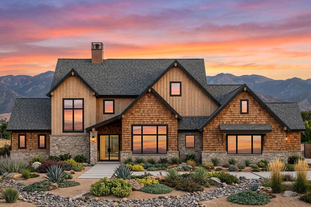 Plan image - 818205JSS:Modern Transitional House Plan with 5 Bedrooms and Game Room