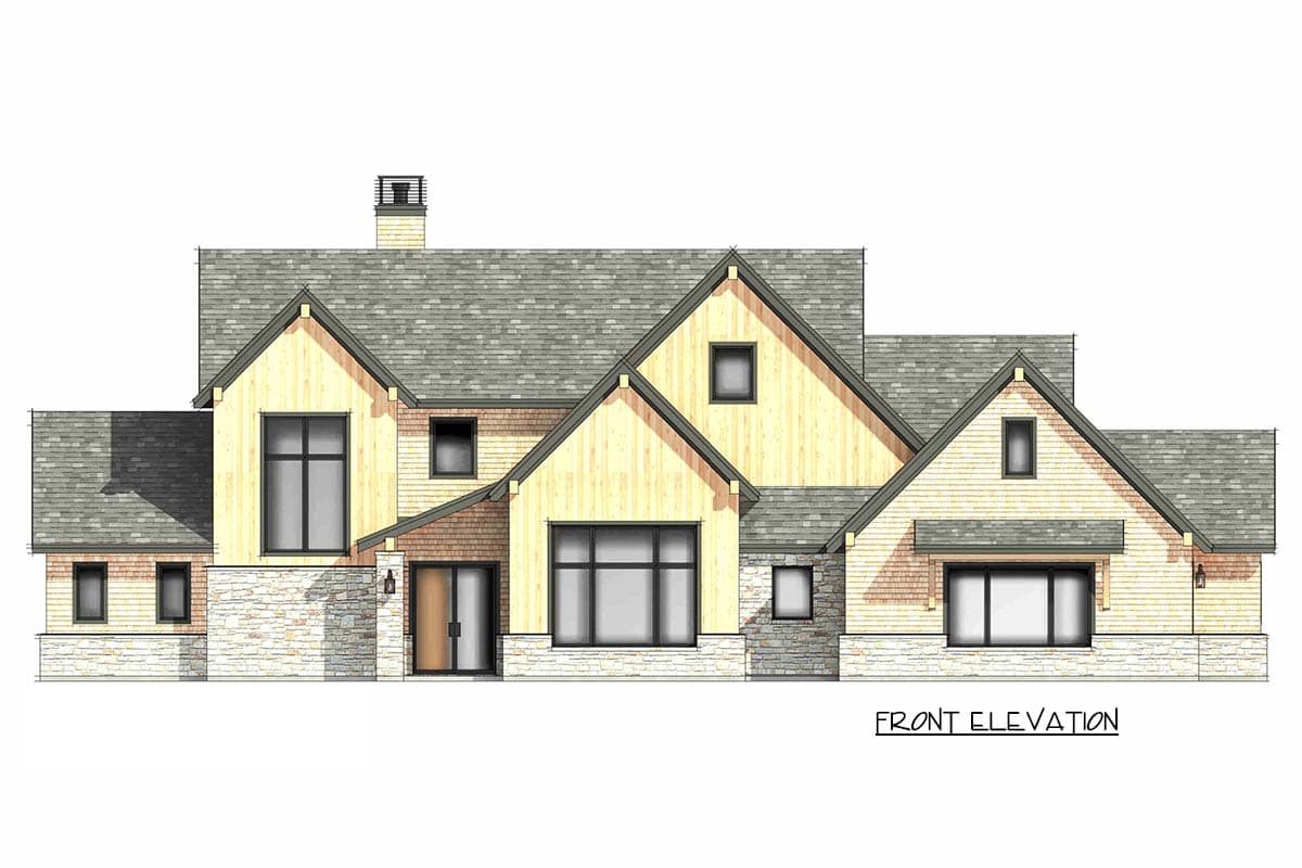 Plan 818205JSS: Modern Transitional House Plan with 5 Bedrooms and Game Room - Image #7 - Craftsman, Modern Farmhouse, Mountain, Transitional