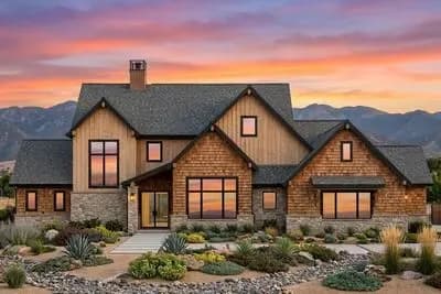 Modern Transitional House Plan with 5 Bedrooms and Game Room