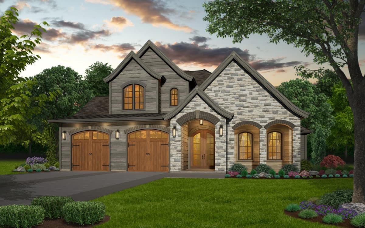 Plan 85483MS: Craftsman House Plan with 4 Bedrooms, Home Office, and Outdoor Kitchen - Image #2 - Craftsman